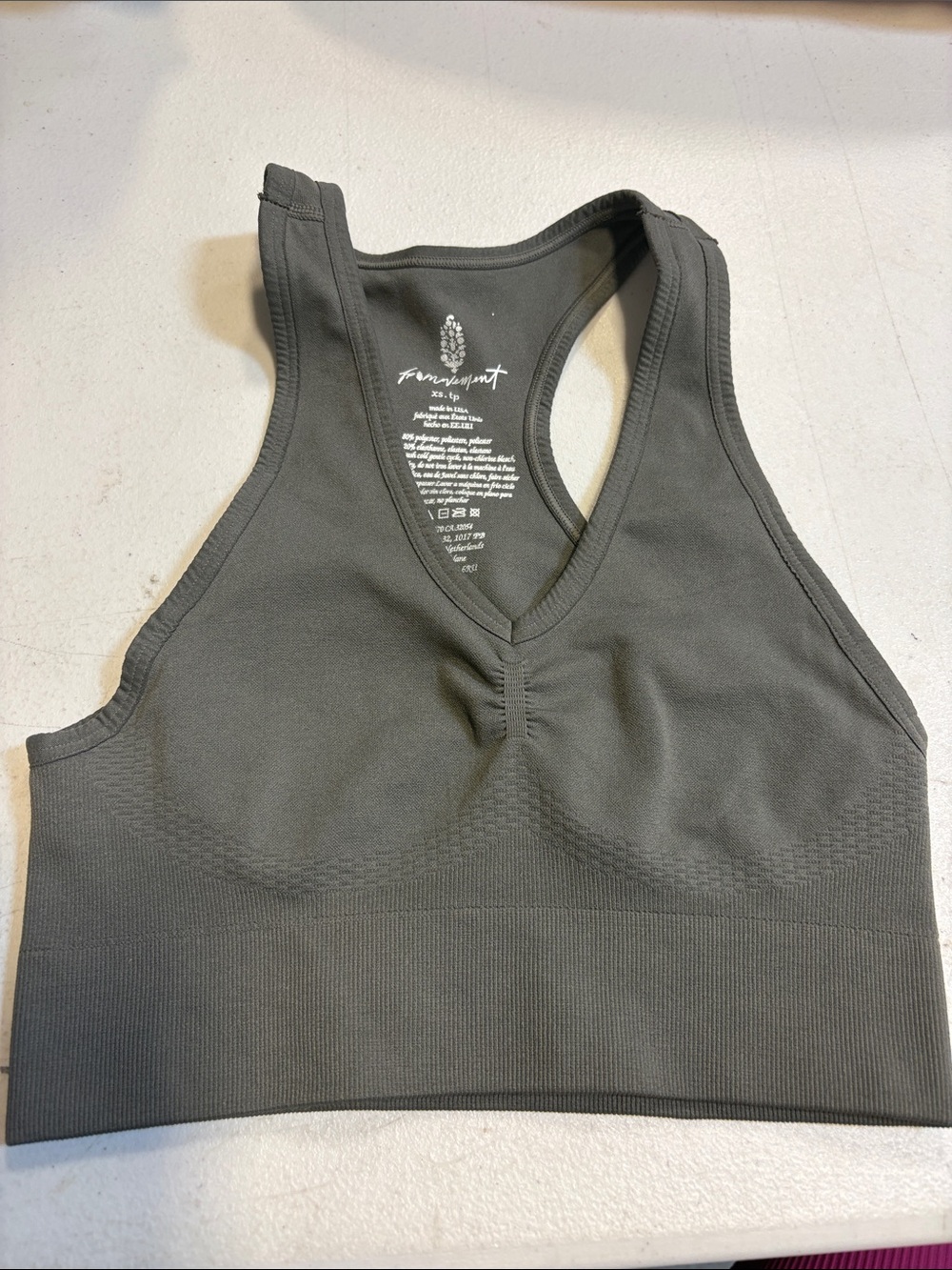 Free people Movement Racerback Sports Bra - grey/green